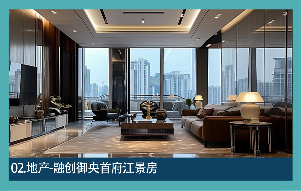 数字空间素材 02：江景住宅室内与城市景观效果图
